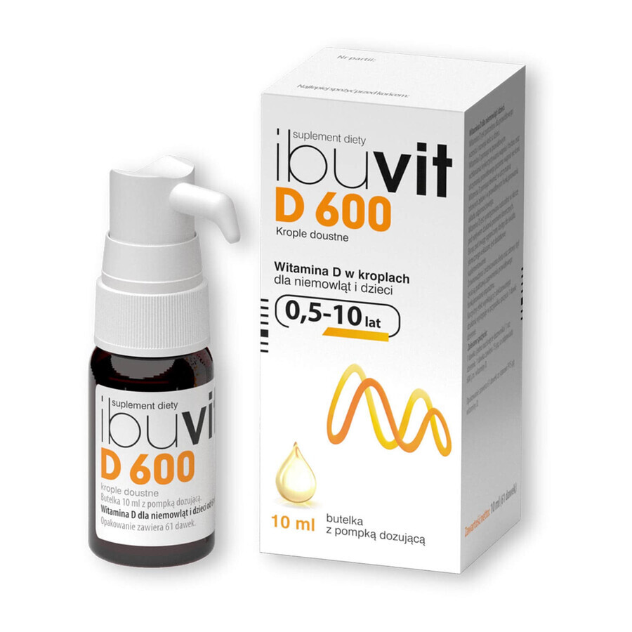 Ibuvit D 600, vitamin D for infants and children, oral drops, 10 ml