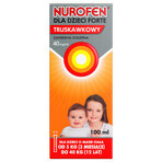 Nurofen for children Forte strawberry 40 mg/ml, oral suspension, 3 months to 12 years, 100 ml