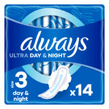 Always Ultra Night, maandverband met vleugels, 14 stuks