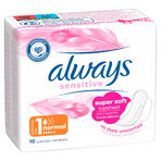 Always Sensitive, hygienic towels with wings, Ultra Normal Plus, 10 pcs