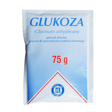 Glucose, poeder voor orale oplossing, 75 g