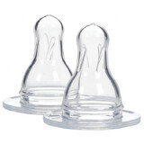 Dr Brown's, silicone Preemie flessenspeen, smalle hals, voor premature baby's, 2 stuks