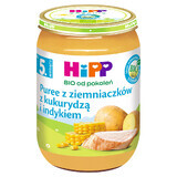 HiPP Bio food, mashed potatoes with corn and turkey, after 5 months, 190 g.