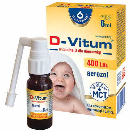 D-Vitum 400 IE, vitamine D voor zuigelingen, spuitbus, 6 ml