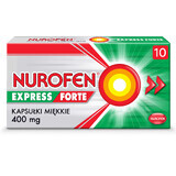 Nurofen Express Forte 400 mg, 10 soft capsules