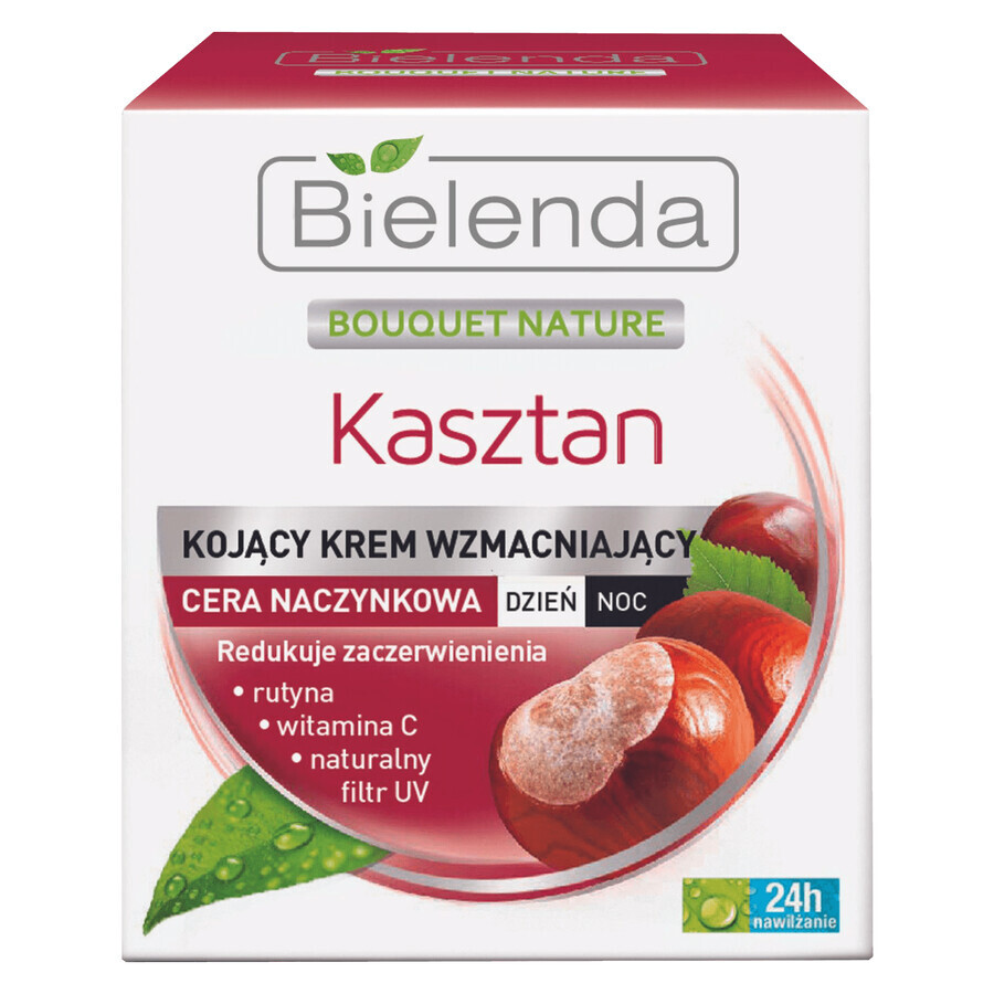 Bielenda Chestnut, cremă de zi și de noapte fortifiantă și calmantă, piele vasculară, 50 ml