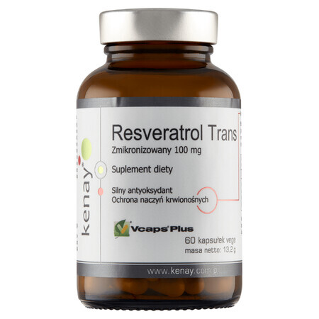 Kenay Resveratrolo Trans Micronizzato 100 mg, 60 capsule vegetali