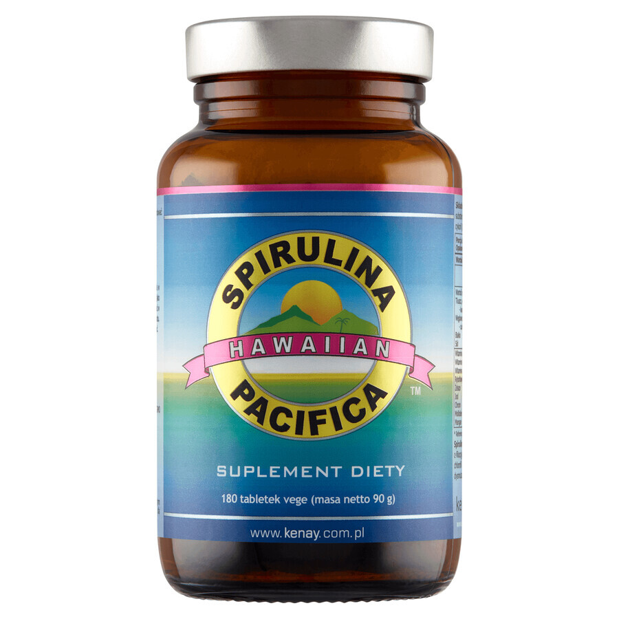 Kenay, Spirulina Pacifica 500 mg, 180 tabletten