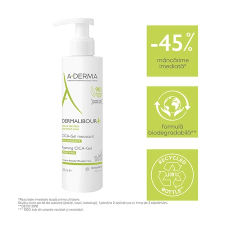 A-Derma Dermalibour Piankowy żel przeciw podrażnieniom +icaica, 200 ml: ceny i cechy