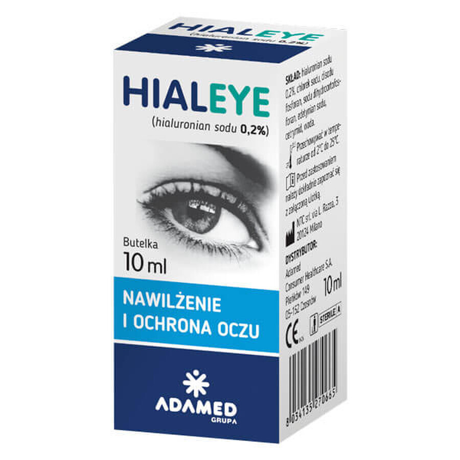 Hialeye 0,2%, hydraterende oogdruppels, 10 ml