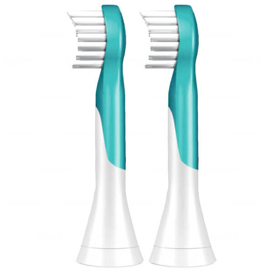 Philips Sonicare For Kids 3+, punte per spazzolino elettrico, sostituibili, mini, HX6032/33, 2 pezzi