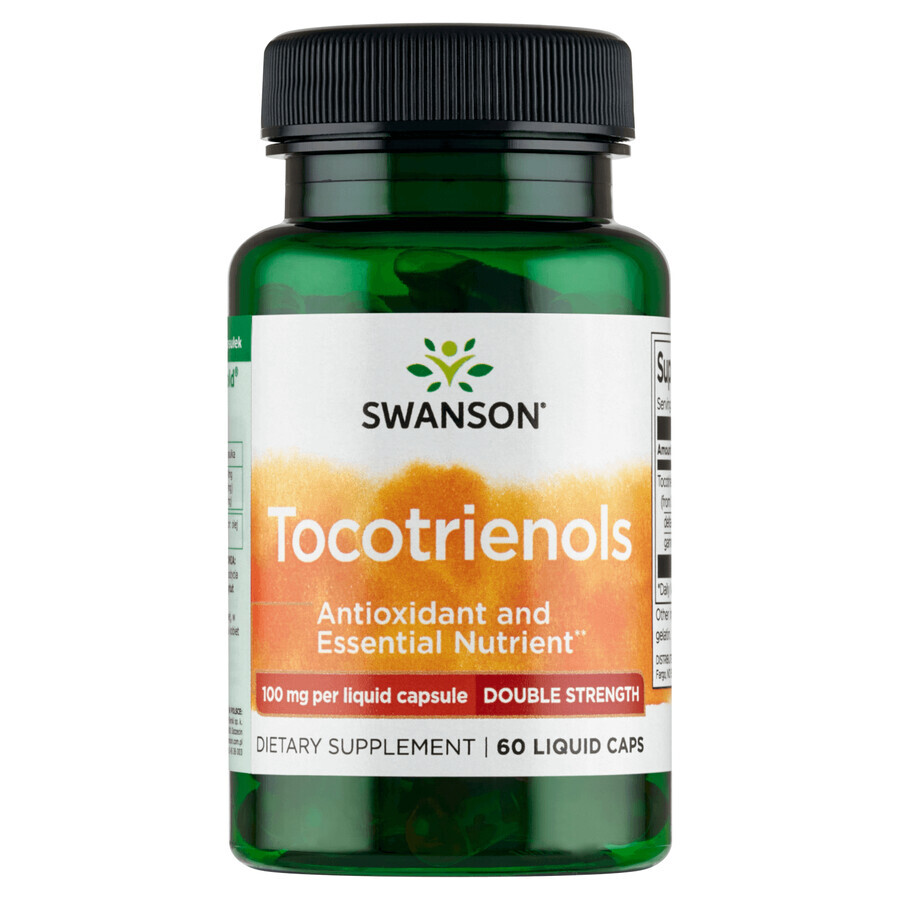 Swanson Tocotriënolen Double Strength, Tocotriënolen Forte DeltaGold met Annatto, 60 gelcapsules