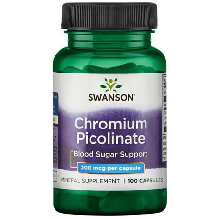 Swanson Chromium Picoliante, chromium 200 µg, 200 capsules