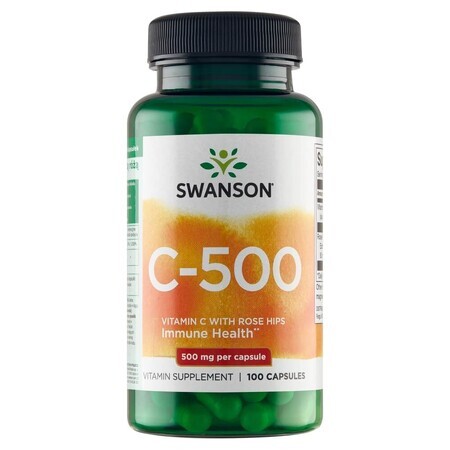 Swanson C, vitamine C 500 mg met rozenbottel, 100 capsules