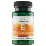 Swanson E, natuurlijke vitamine E 400 IE, 100 gelcapsules