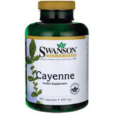 Swanson Cayenne, cayenne pepper 450 mg, 300 capsules