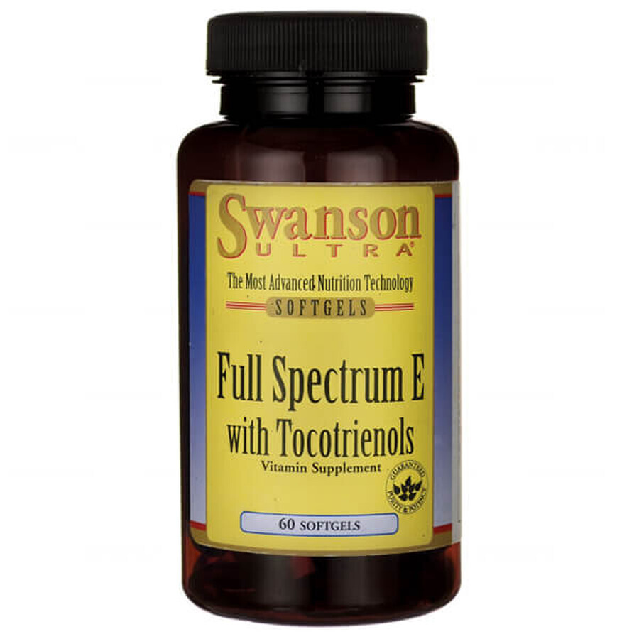 Swanson E met tocotriënolen, vitamine E en tocotriënolen, 60 capsules