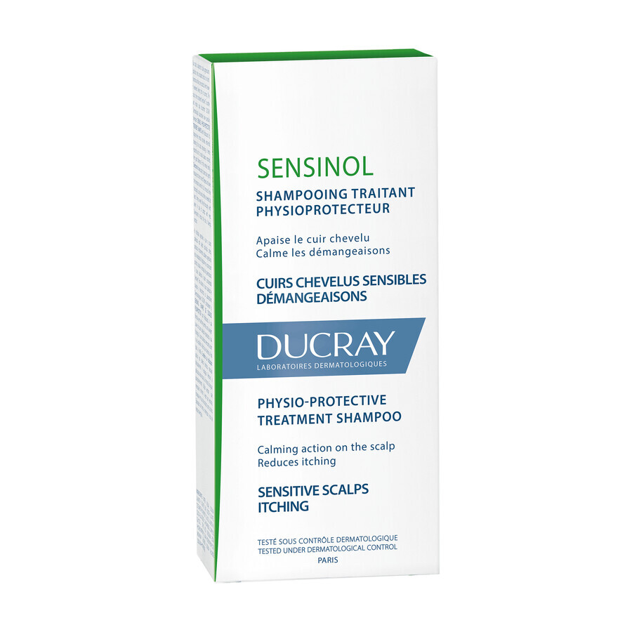 Ducray Sensinol, haarshampoo, fysiologische bescherming, 200 ml