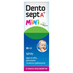 Dentosept A Mini Spray, relief for aphthous ulcers, canker sores and painful teething, raspberry flavor, 30 ml