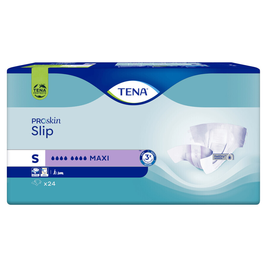 Tena Slip ProSkin, diapers, size S, 56-85 cm, Maxi, 24 pcs