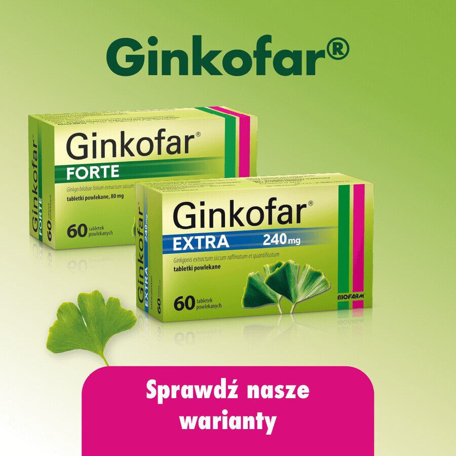 Ginkofar Intense 120 mg, 60 filmomhulde tabletten