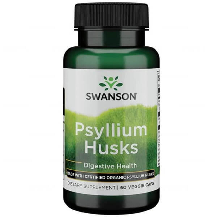 Swanson Psyllium Husk, Havermout, 60 plantaardige capsules