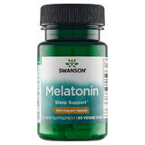 Swanson Melatonine, melatonine 500 mcg, 60 plantaardige capsules