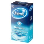 Unimil Natural+, preservativos clásicos, 12 unidades