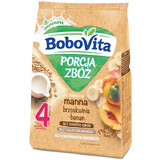 BoboVita Porcja Zbóż Porridge manna, peach-banana, milk, no added sugar, after 4 months, 210 g