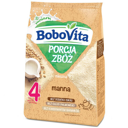 BoboVita Porcja Zbóż Porridge semolina, milk, no added sugar, after 4 months, 210 g