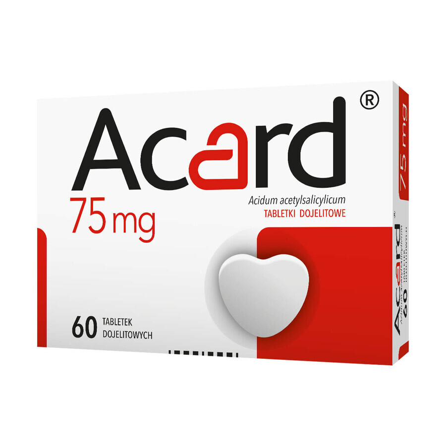 Acard 75 mg, 60 enteral tablets