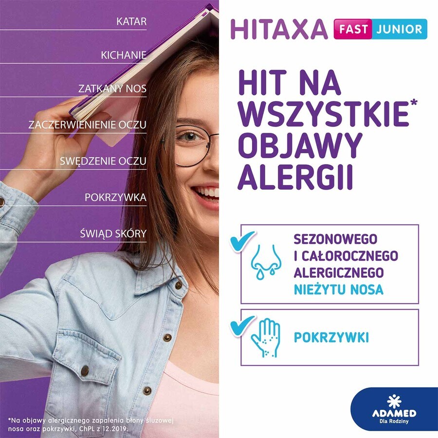 Hitaxa Fast Junior 2,5 mg, 10 compresse disintegrabili per via orale