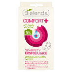 Bielenda Comfort+, chaussettes exfoliantes, traitement exfoliant des pieds, 1 paire