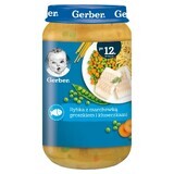 Gerber Junior Diner, vis met wortelen, erwten en noedels, na 12 maanden, 250 g