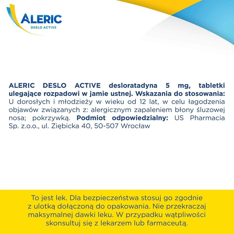 Aleric Deslo Active 5 mg, 10 oral zerfallende Tabletten