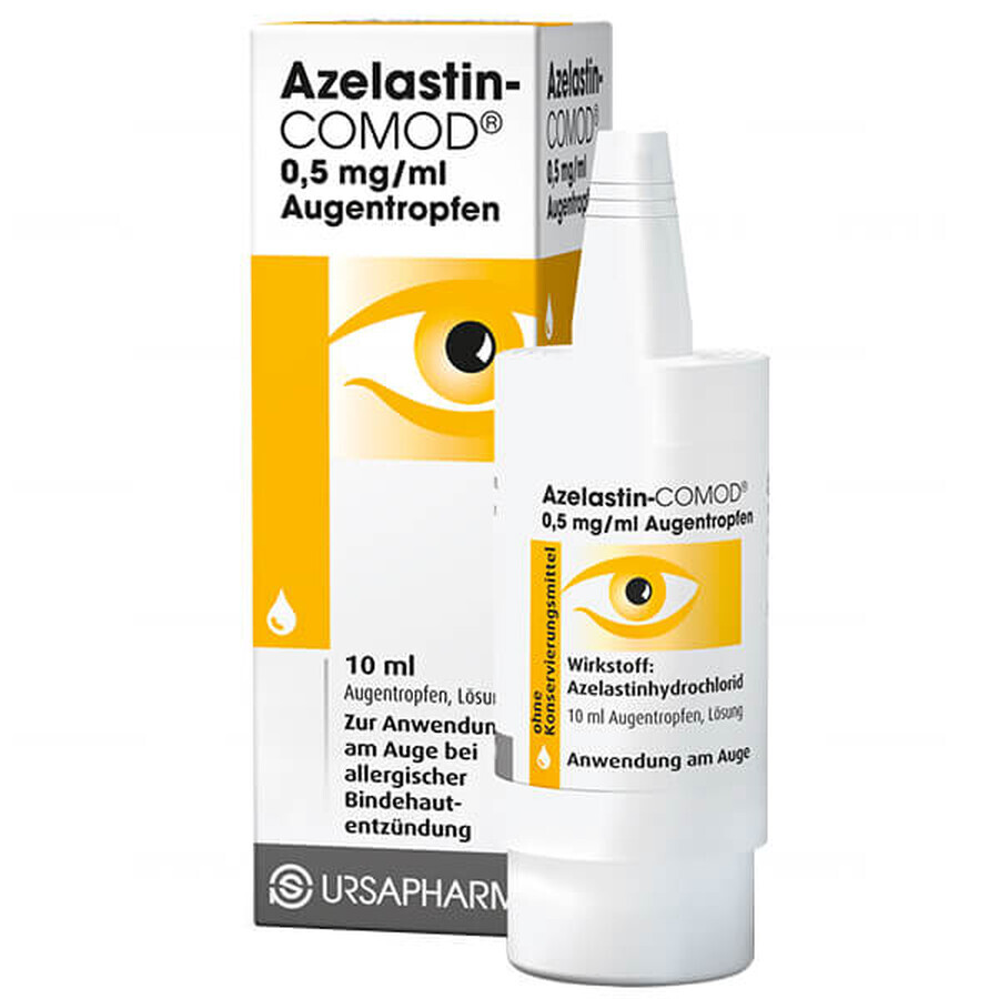 Azelastin Comod 0,5 mg/ml, oogdruppels, oplossing, 10 ml