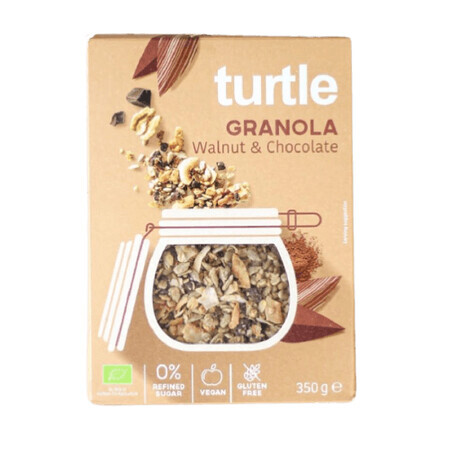 Muesli con cereali Eco con noci e cioccolato, 350 grammi, Tartaruga SPRL