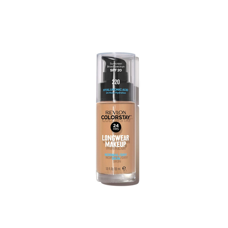 Revlon ColorStay, foundation for normal to dry skin, No. 220, Natural Beige, with pump, 30 ml