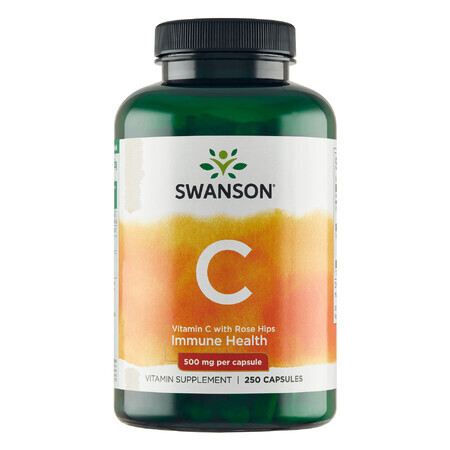 Swanson C, vitamine C 500 mg met rozenbottel, 250 capsules