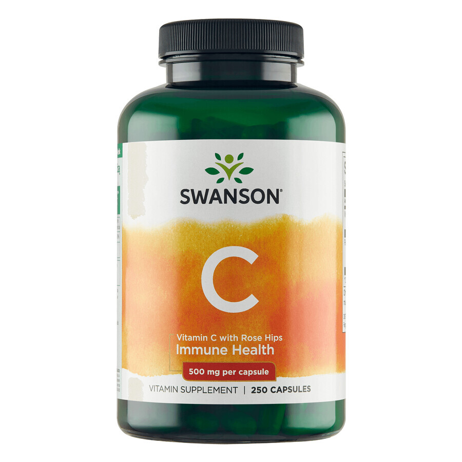 Swanson C, vitamine C 500 mg met rozenbottel, 250 capsules