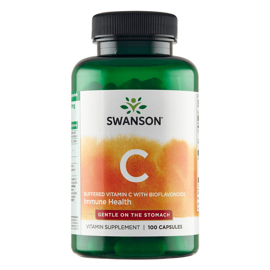 Swanson C, gebufferde vitamine C 500 mg met bioflavonoïden, 100 capsules