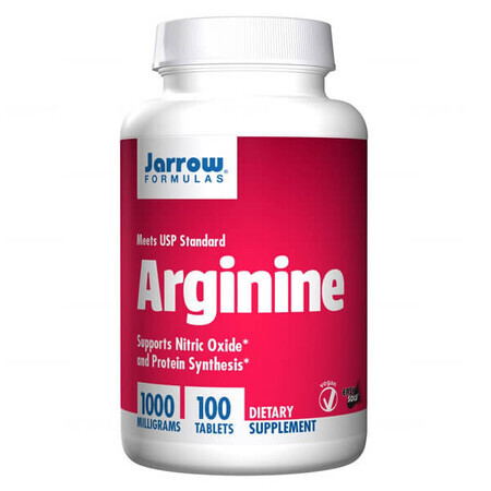 Jarrow Formulas Arginine 1000 mg, arginine, 100 comprimés