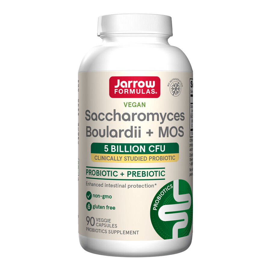 Jarrow Formulas Saccharomyces Boulardii + MOS, 90 cápsulas