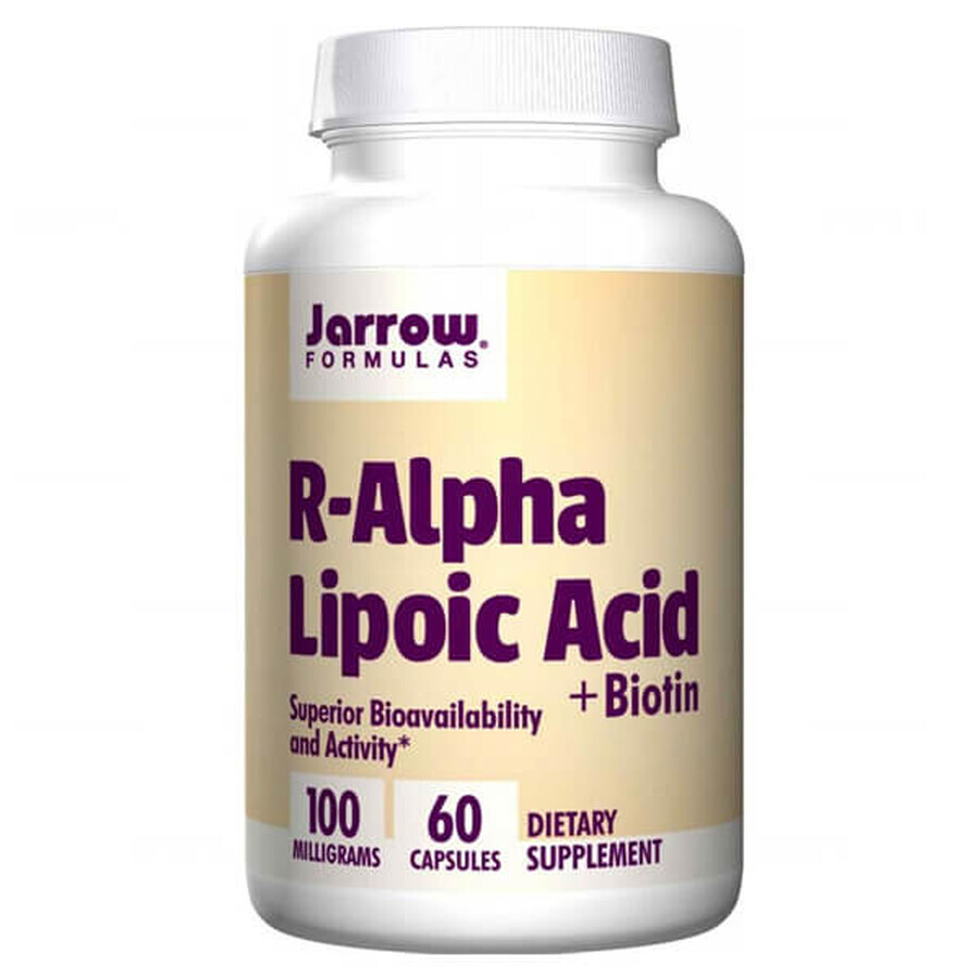 Jarrow Formulas R-Alfa Liponzuur + Biotine, 60 capsules