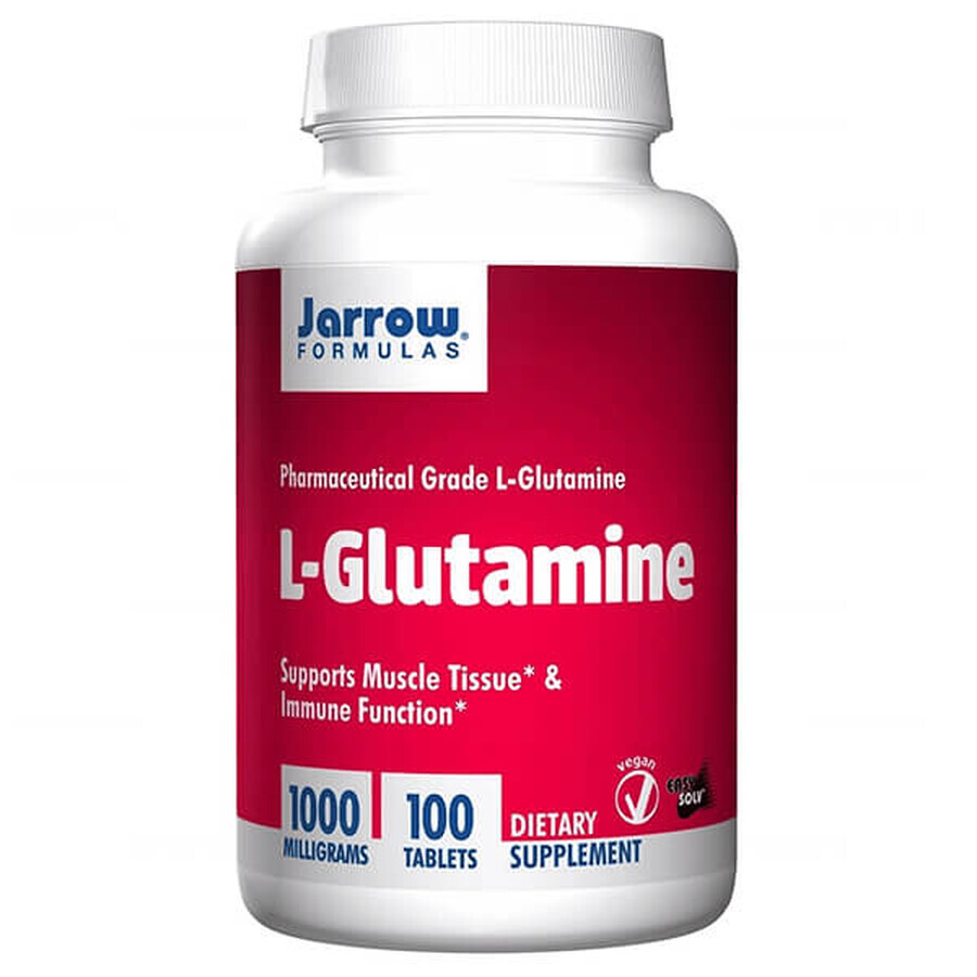 Jarrow Formulas L-Glutamine, glutamine 1000 mg, 100 comprimés