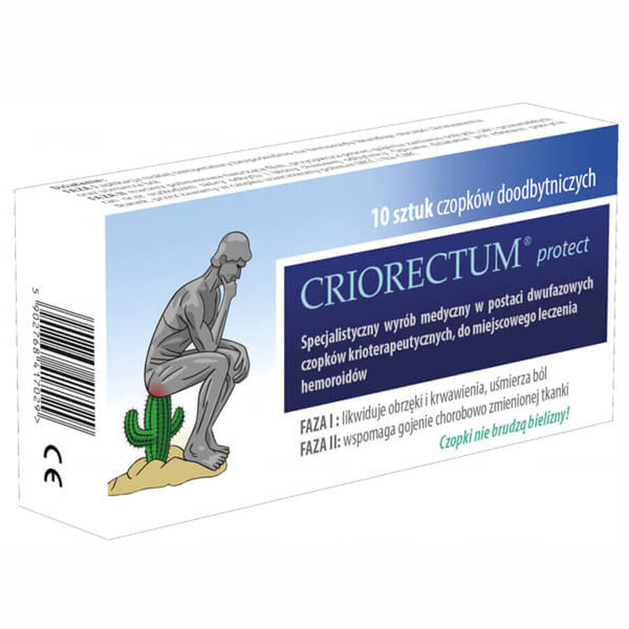 Criorectum Protect, rectale zetpillen, 10 stuks