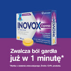 Inovox Express 2 mg + 0.6 mg + 1.2 mg, honey and lemon flavor, 24 tablets