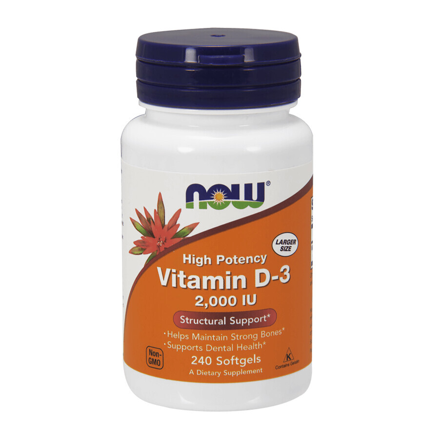 Now Foods, Vitamine D3 2000 IE, 240 capsules