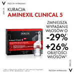 Vichy Dercos Aminexil Clinical 5, haaruitval behandeling voor mannen, 6 ml x 21 ampullen