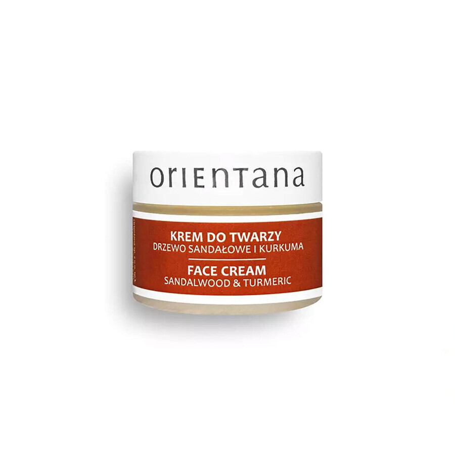 Orientana, dag- en nachtcrème voor het gezicht, sandelhout en kurkuma, 50 g